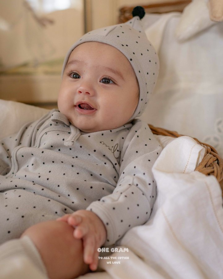 1 Gram - Korean Baby Fashion - #babyfashion - Milk Bonnet - 2
