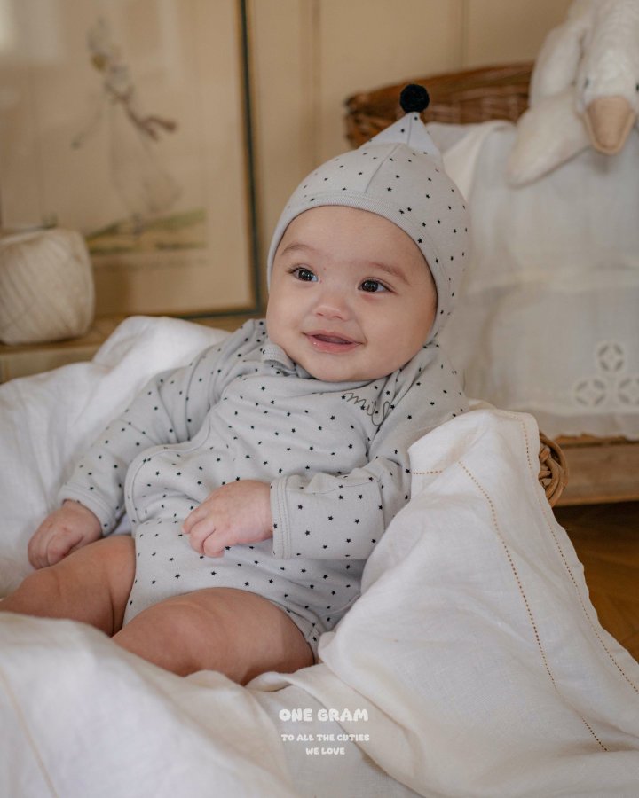 1 Gram - Korean Baby Fashion - #babyfever - Milk Bonnet - 3