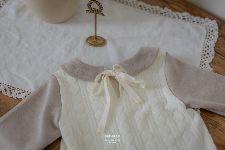 1 Gram - Korean Baby Fashion - #babygirlfashion - Chouchou Collar Suit (Heart) - 10