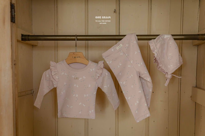 1 Gram - Korean Baby Fashion - #babylifestyle - Bunny Top Bottom Set - 11