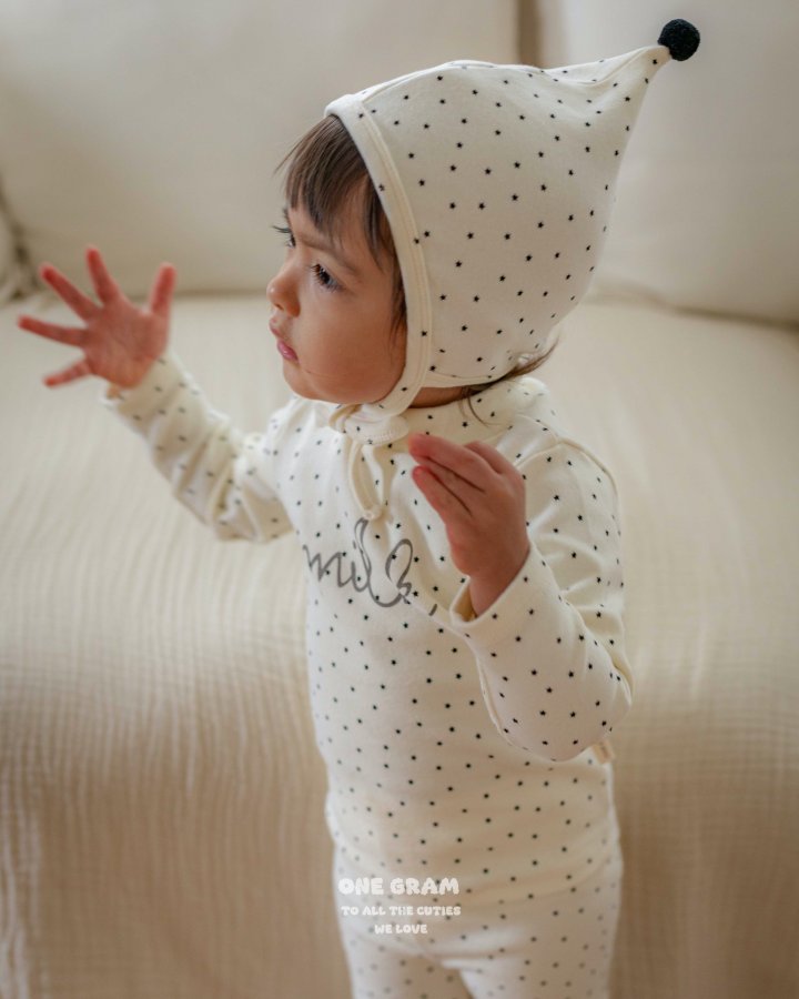 1 Gram - Korean Baby Fashion - #babylifestyle - Milk Top Bottom Set - 8