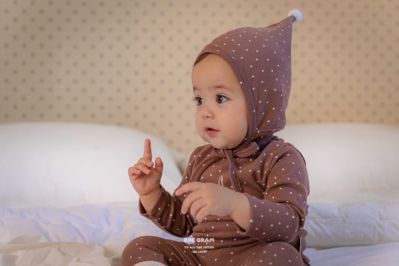 1 Gram - Korean Baby Fashion - #babylifestyle - Milk Bonnet - 5