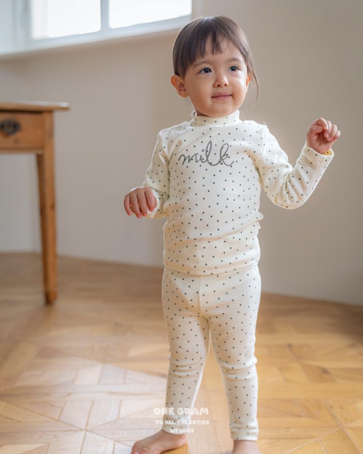 1 Gram - Korean Baby Fashion - #babyoninstagram - Milk Top Bottom Set - 9