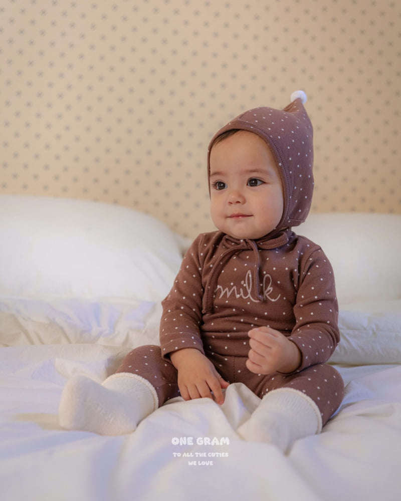 1 Gram - Korean Baby Fashion - #babyoninstagram - Milk Bonnet - 6