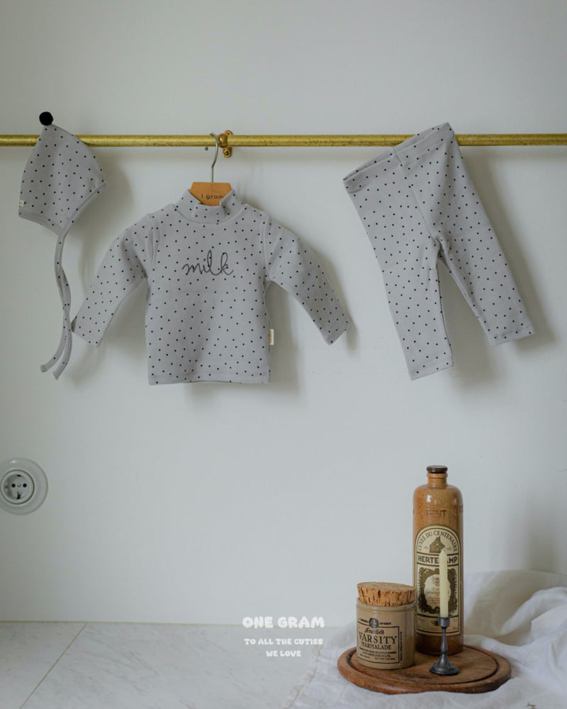 1 Gram - Korean Baby Fashion - #babyootd - Milk Top Bottom Set - 10