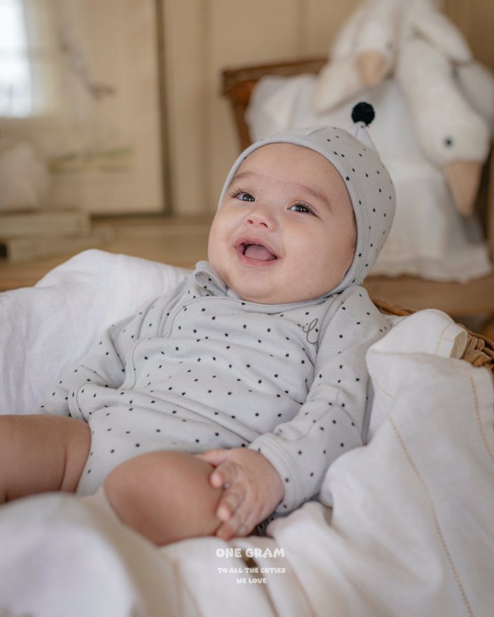 1 Gram - Korean Baby Fashion - #babyootd - Milk Bonnet - 7