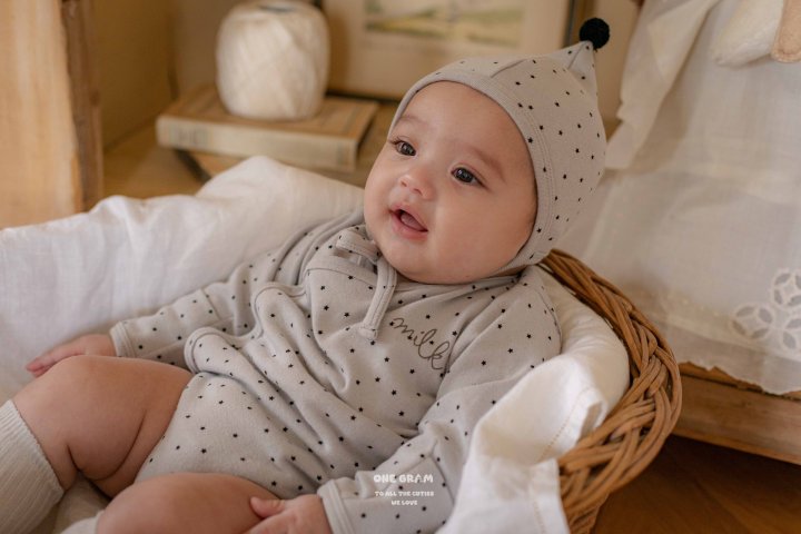 1 Gram - Korean Baby Fashion - #babyoutfit - Milk Bonnet - 9