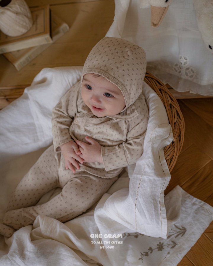1 Gram - Korean Baby Fashion - #babyoutfit - Mie Newborn Leggings Set - 3