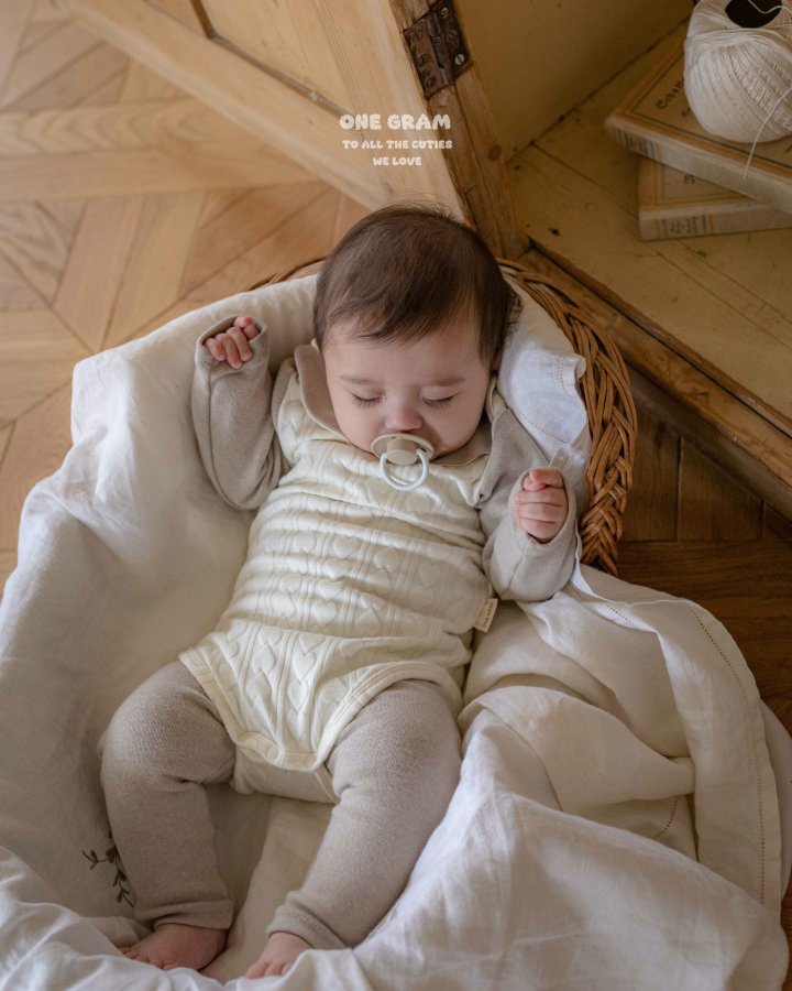 1 Gram - Korean Baby Fashion - #babywear - Chouchou Collar Suit (Heart)