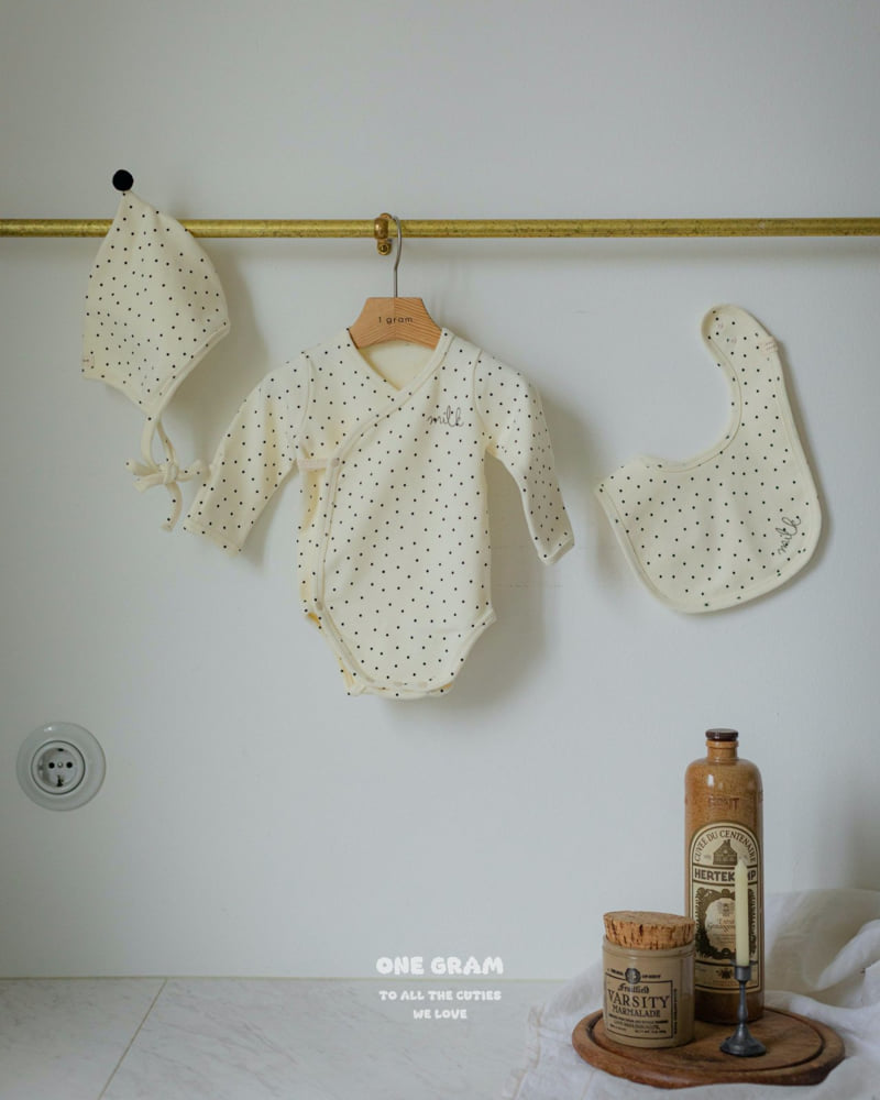 1 Gram - Korean Baby Fashion - #onlinebabyboutique - Milk Bonnet - 11