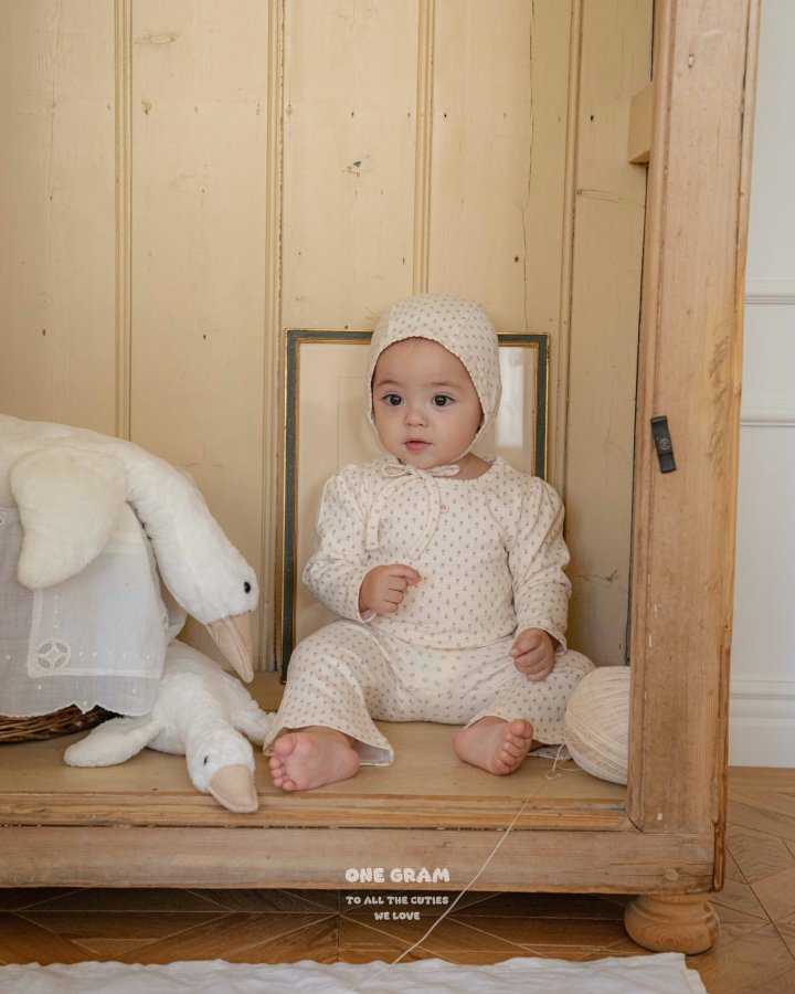 1 Gram - Korean Baby Fashion - #onlinebabyboutique - Mie Top Bottom Set - 6
