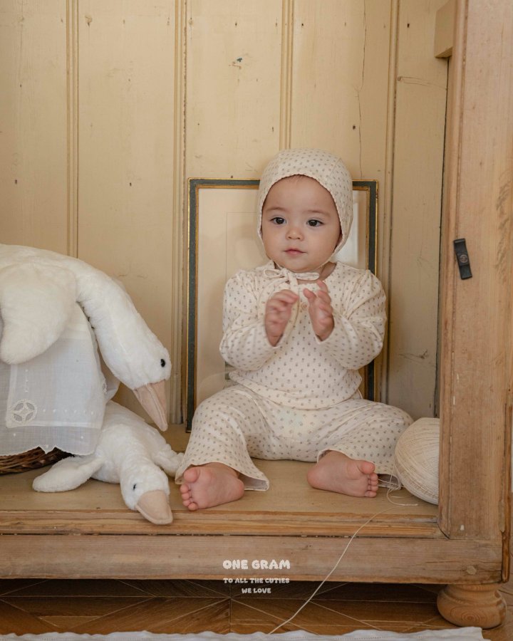1 Gram - Korean Baby Fashion - #onlinebabyshop - Mie Top Bottom Set - 7
