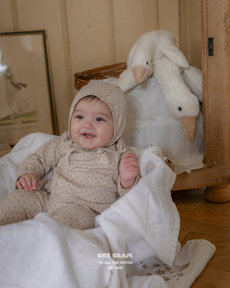 1 Gram - Korean Baby Fashion - #onlinebabyboutique - Mie Bonnet - 4