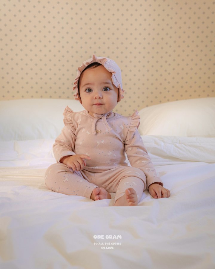 1 Gram - Korean Baby Fashion - #onlinebabyshop - Bunny Top Bottom Set - 4
