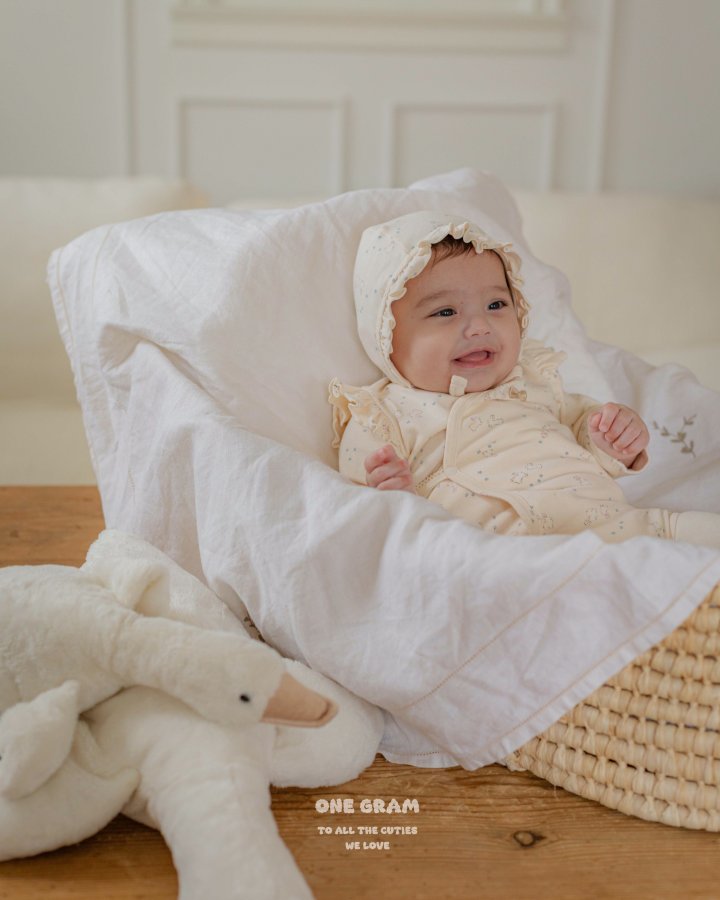 1 Gram - Korean Baby Fashion - #smilingbaby - Bunny Newborn Suit - 3