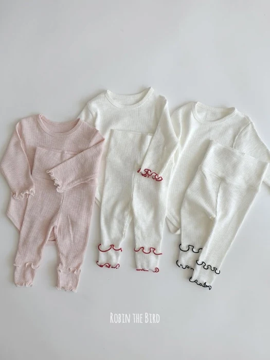 Modal Frill Bodysuit Set