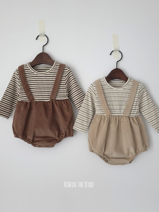 Corduroy Overalls Suit