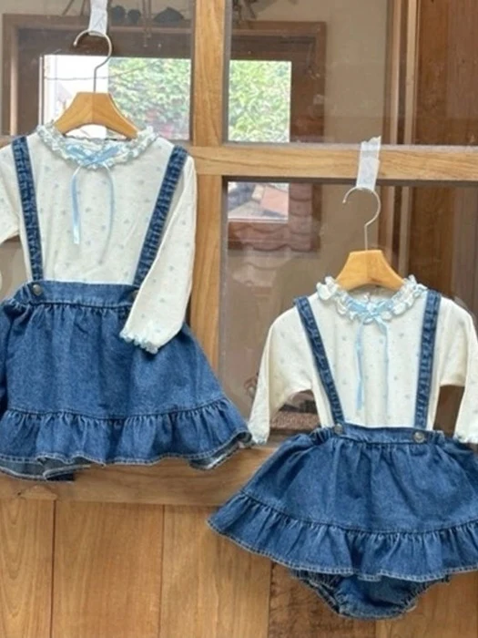 Ria Denim Suspender Skirt (Baby) Ria Denim Suspender Skirt (Baby)