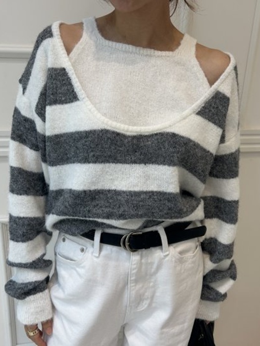 Stripe Layered Knit Stripe Layered Knit