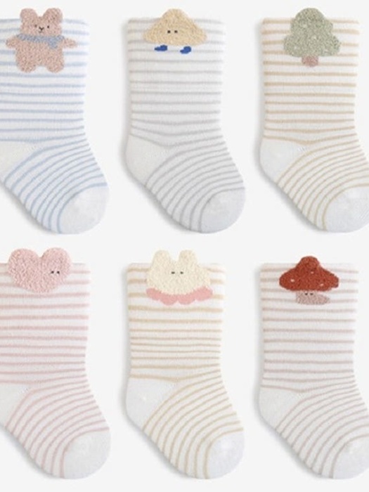 Character Stripe Socks Set