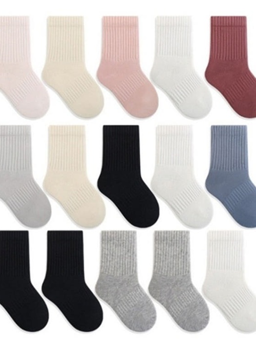 Ribbed Basic Socks Set