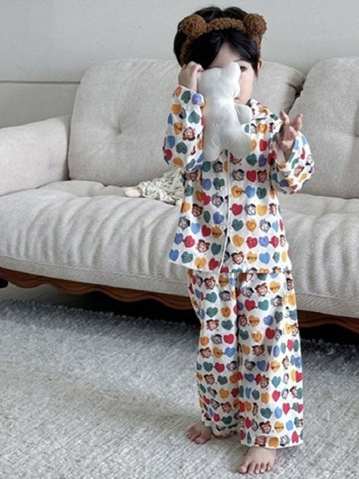 Long Sleeve Pajamas (Heart)