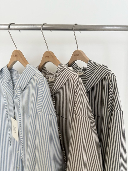 Hooded Stripe Shirt Hooded Stripe Shirt