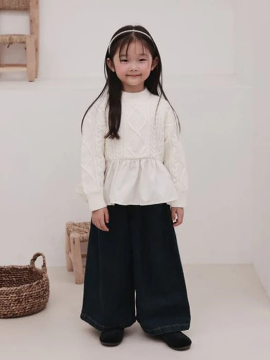 Indigo Wide Denim Pants