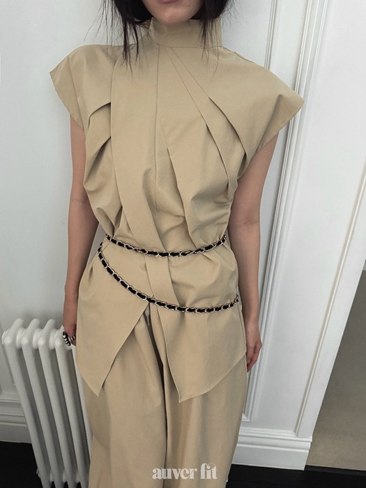 Shirring Wrap Sleeveless Top Shirring Wrap Sleeveless Top