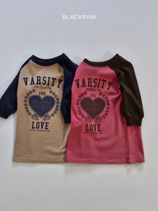 Heart Raglan One-piece Heart Raglan One-piece