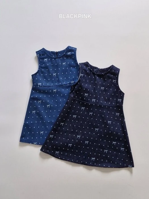 Ribbon Denim One-piece Ribbon Denim One-piece