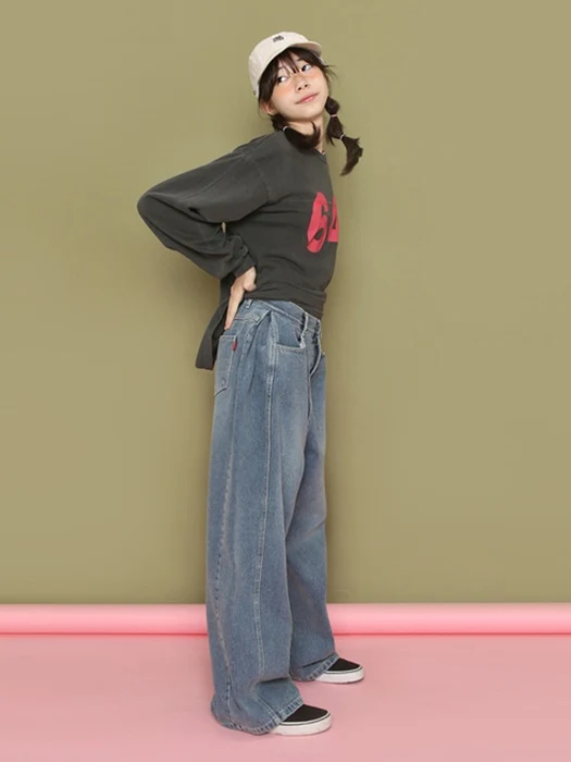 2507 Side Pleated Denim Pants
