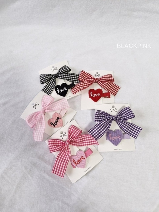 Check Heart Ribbon Set Check Heart Ribbon Set