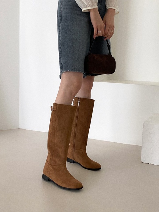 Mid Half Zipper Boots