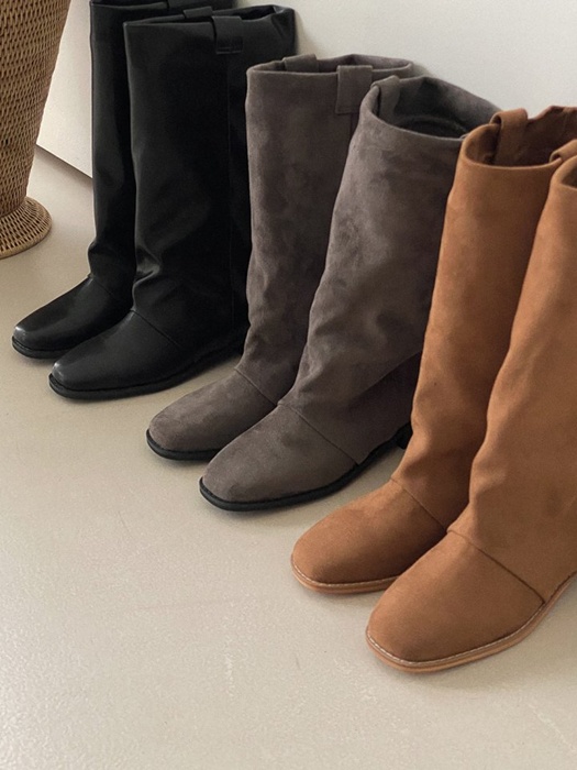 Basic Round Mid Half Boots