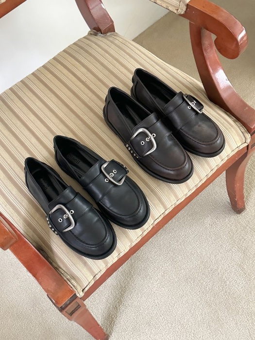Buckle Strap Loafers