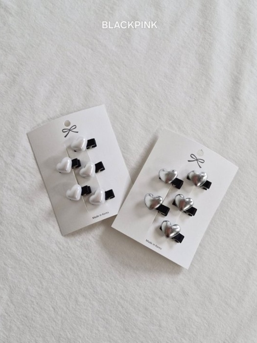 Heart Mini Hair Clip Set Heart Mini Hair Clip Set