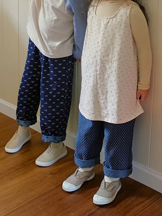 Jacquard Denim Pants