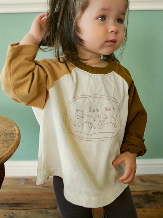 Two-way Baby Sheep Print Tee