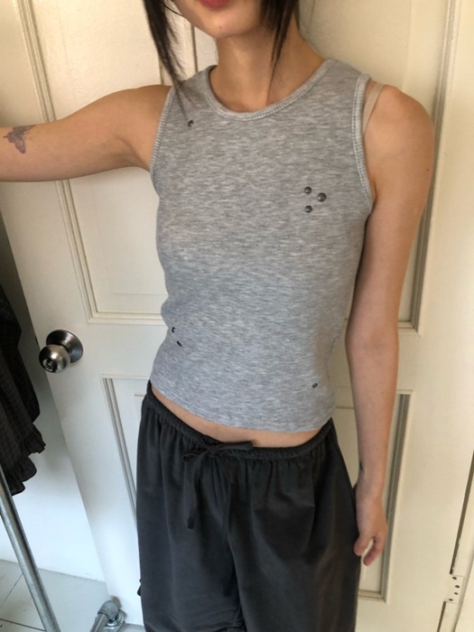 Linda Rib Sleeveless Tee Linda Rib Sleeveless Tee