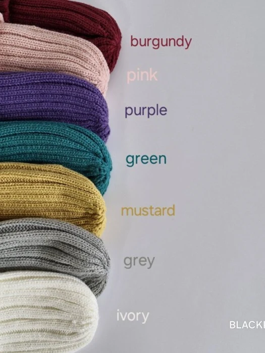 Solid Ribbed Beanie