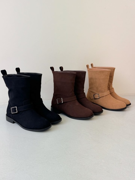 Mid Half Suede Boots