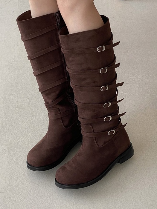 Buckle Rider Biker Mid Half Boots