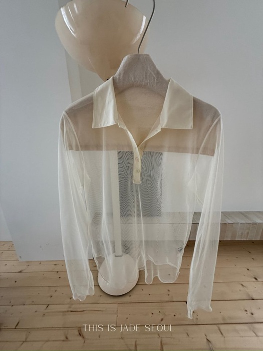 See Through Collar Tee