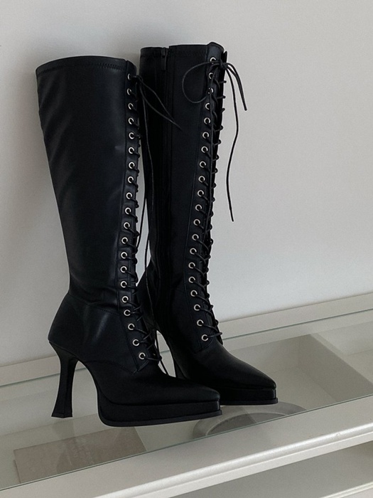 Long Stiletto High Heel Walker Boots