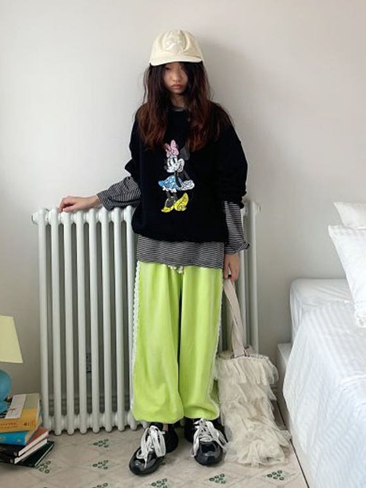 Sweet Velour Lace Jogger Pants