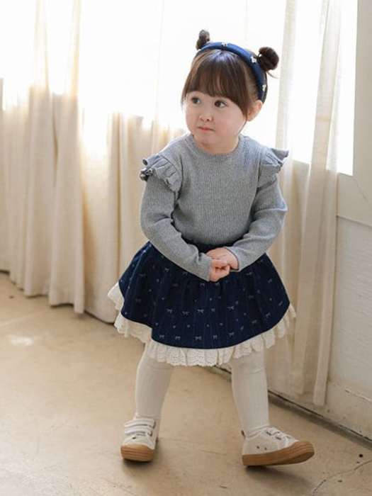Denim Ribbon Skirt Denim Ribbon Skirt