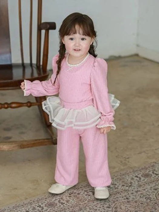 Lace Frill Top Bottom Set Lace Frill Top Bottom Set
