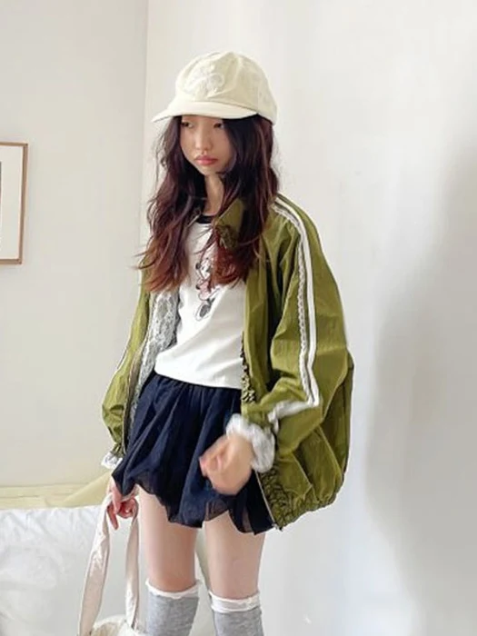Jenny Lace Frill Zip-Up Jacket Jenny Lace Frill Zip-Up Jacket