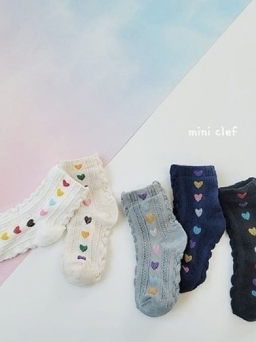 Heart Pompom Socks Heart Pompom Socks